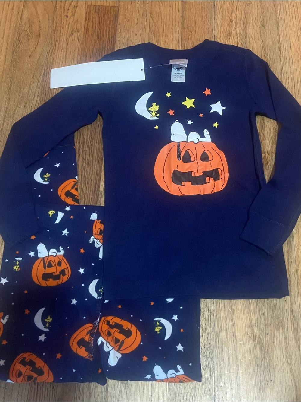 NWT Hanna Andersson Peanuts Halloween Long John Pajama Set Size 100 US 4 Snoopy